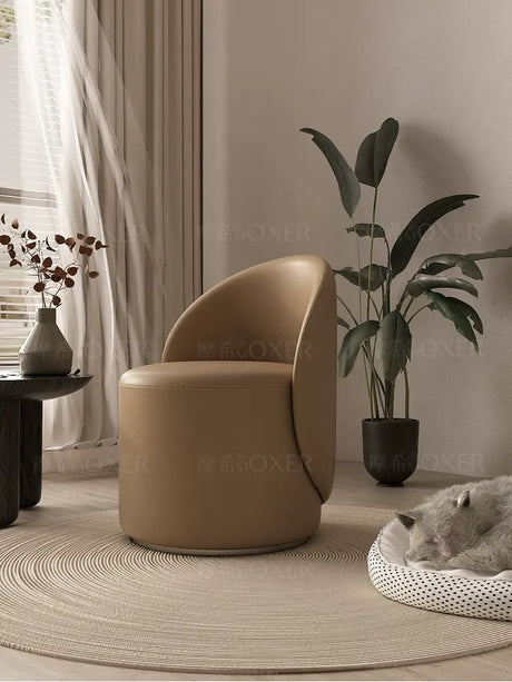 MOXER Araceli Elegant Leather Makeup Stool from MOXER