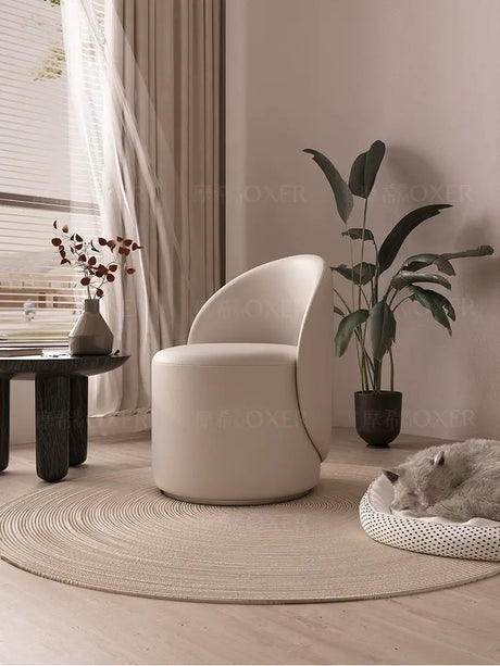 MOXER Araceli Elegant Leather Makeup Stool from MOXER