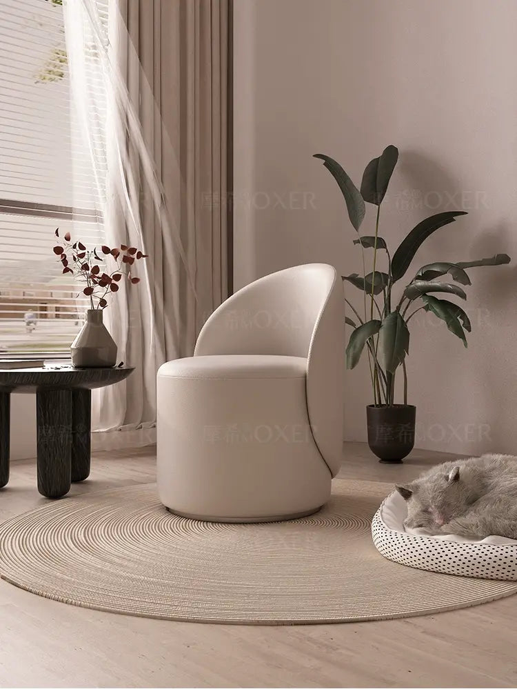 MOXER Araceli Elegant Leather Makeup Stool from MOXER