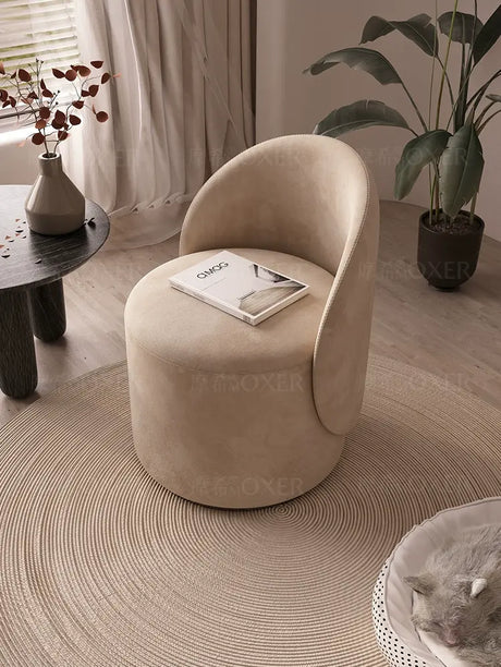 MOXER Araceli Elegant Leather Makeup Stool from MOXER