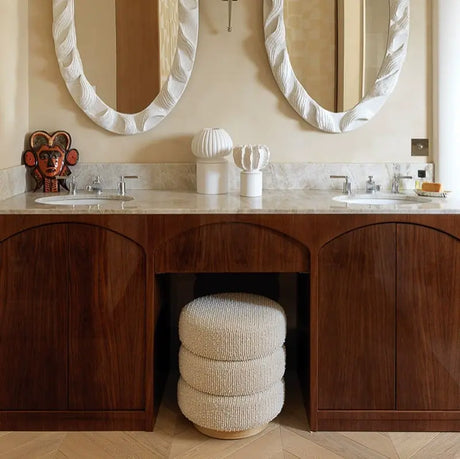 MOXER Astraea Elegant Round Makeup Stool from MOXER