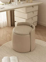 MOXER Calliope Luxe Genuine Leather Rotating Makeup Stool from MOXER