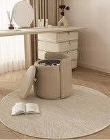 MOXER Calliope Luxe Genuine Leather Rotating Makeup Stool from MOXER