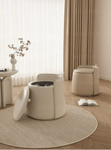 MOXER Calliope Luxe Genuine Leather Rotating Makeup Stool from MOXER