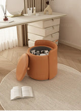 MOXER Calliope Luxe Genuine Leather Rotating Makeup Stool from MOXER