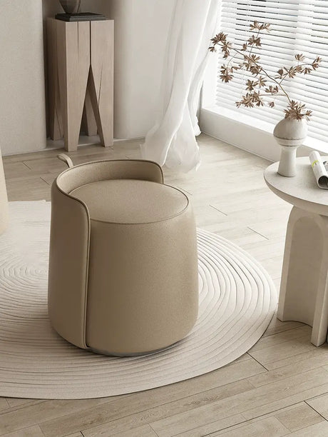 MOXER Caspian Elegant Leather Makeup Stool from MOXER