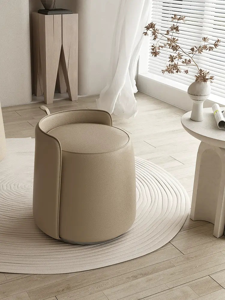 MOXER Caspian Elegant Leather Makeup Stool from MOXER