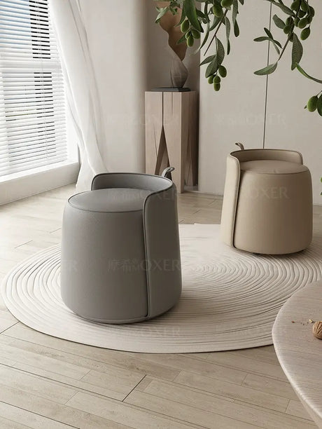 MOXER Caspian Elegant Leather Makeup Stool from MOXER
