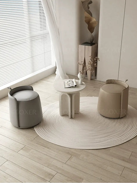 MOXER Caspian Elegant Leather Makeup Stool from MOXER