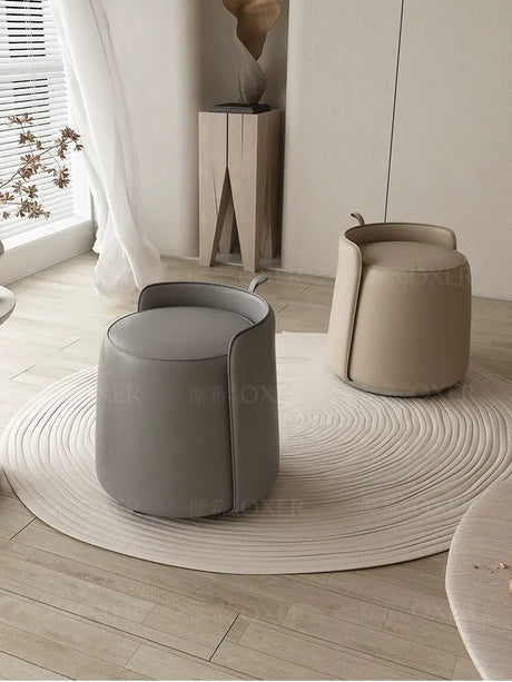 MOXER Caspian Elegant Leather Makeup Stool from MOXER