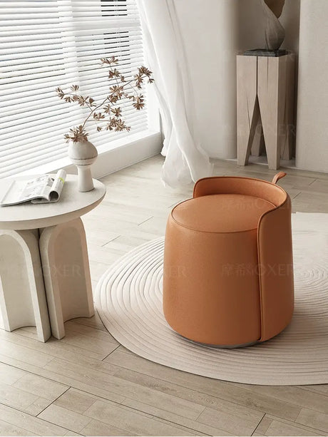 MOXER Caspian Elegant Leather Makeup Stool from MOXER