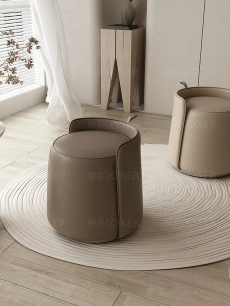 MOXER Caspian Elegant Leather Makeup Stool from MOXER