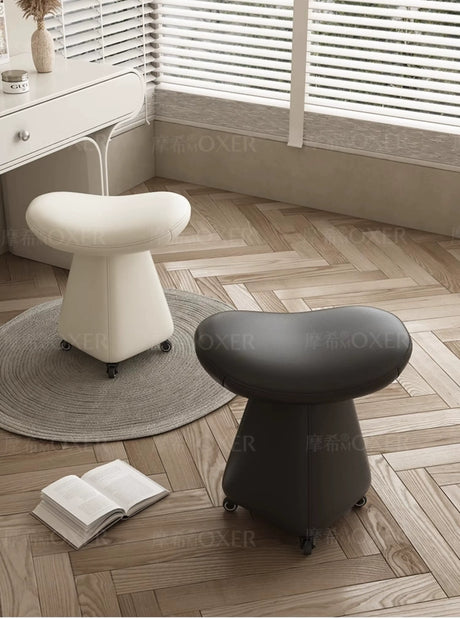 MOXER Catalonia Elegant Movable Leather Makeup Stool from MOXER