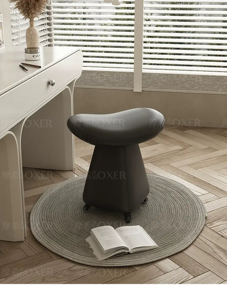 MOXER Catalonia Elegant Movable Leather Makeup Stool from MOXER