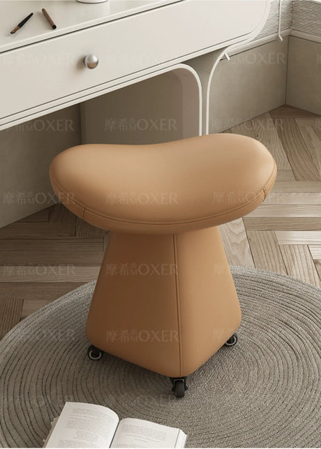 MOXER Catalonia Elegant Movable Leather Makeup Stool from MOXER