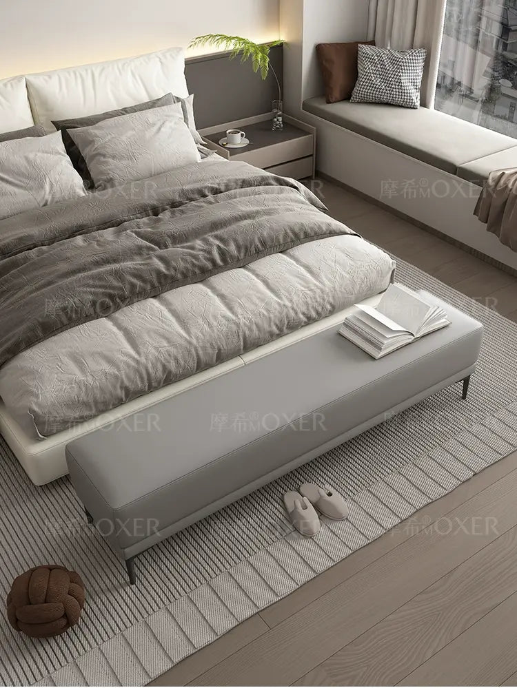 MOXER Elowen Chic Leather Bedside Bench from MOXER