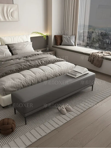 MOXER Elowen Chic Leather Bedside Bench from MOXER