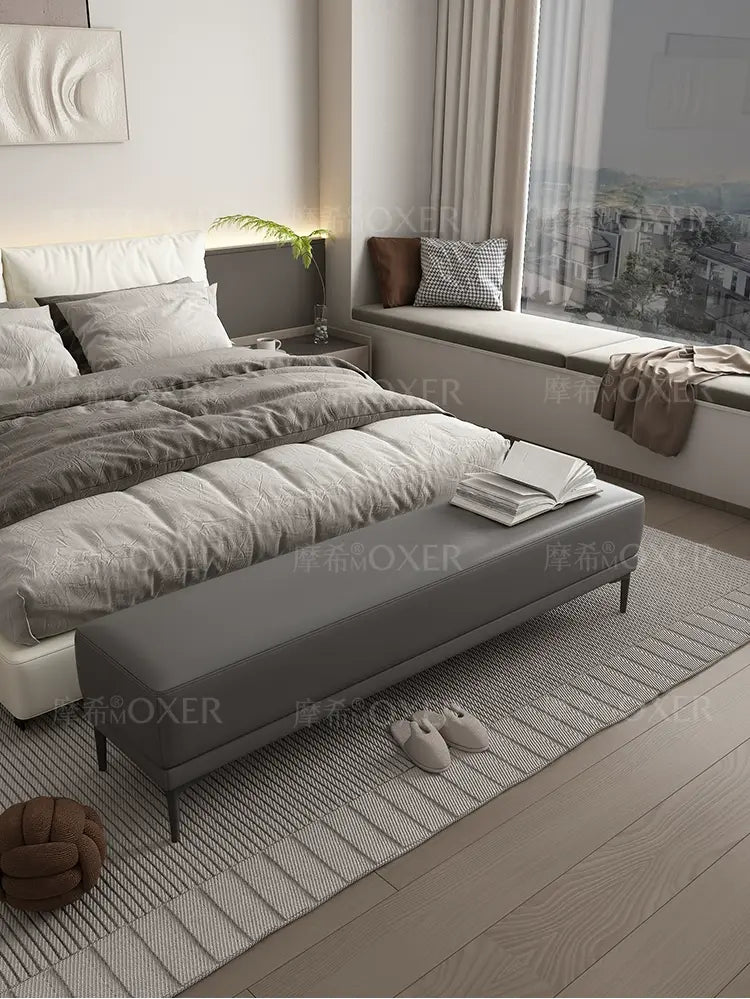 MOXER Elowen Chic Leather Bedside Bench from MOXER