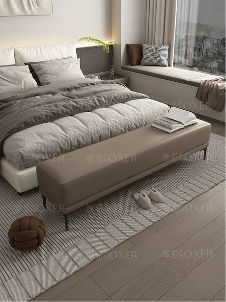 MOXER Elowen Chic Leather Bedside Bench from MOXER