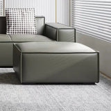 MOXER Elowen Elegant Full Leather Tofu Block Stool from MOXER