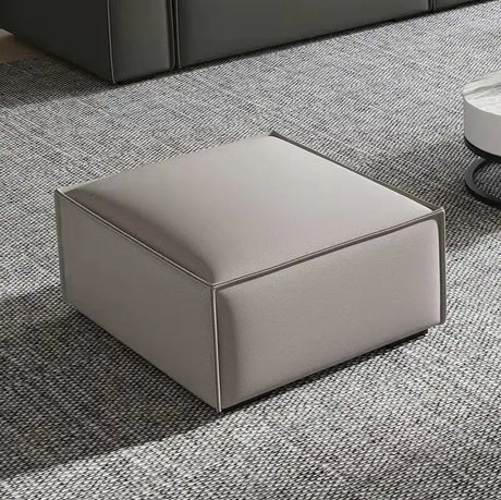 MOXER Elowen Elegant Full Leather Tofu Block Stool from MOXER
