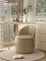 MOXER Elowen Elegant Genuine Leather Rotating Makeup Stool from MOXER