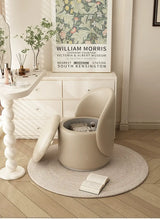 MOXER Elowen Elegant Genuine Leather Rotating Makeup Stool from MOXER