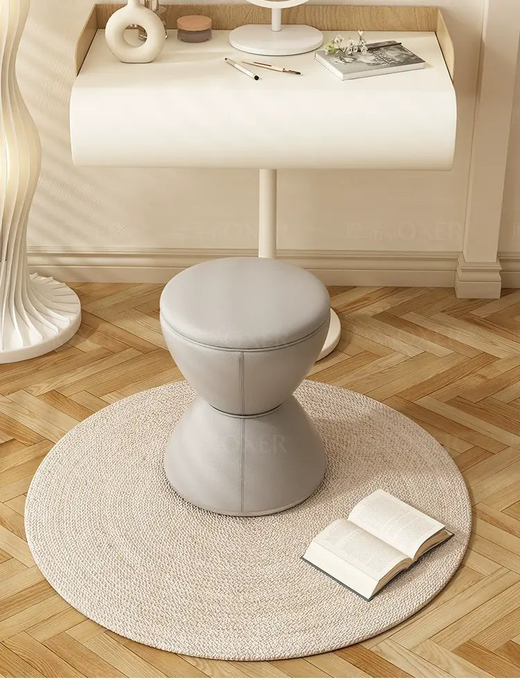 MOXER Elowen Elegant Solid Wood Rotating Dressing Stool from MOXER