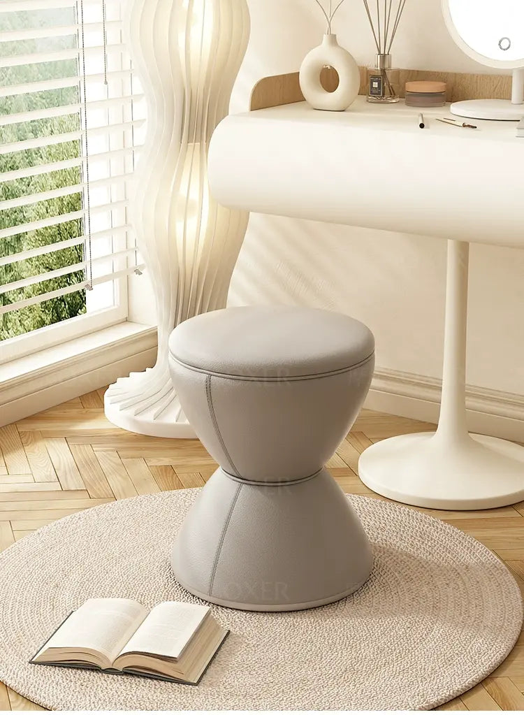 MOXER Elowen Elegant Solid Wood Rotating Dressing Stool from MOXER