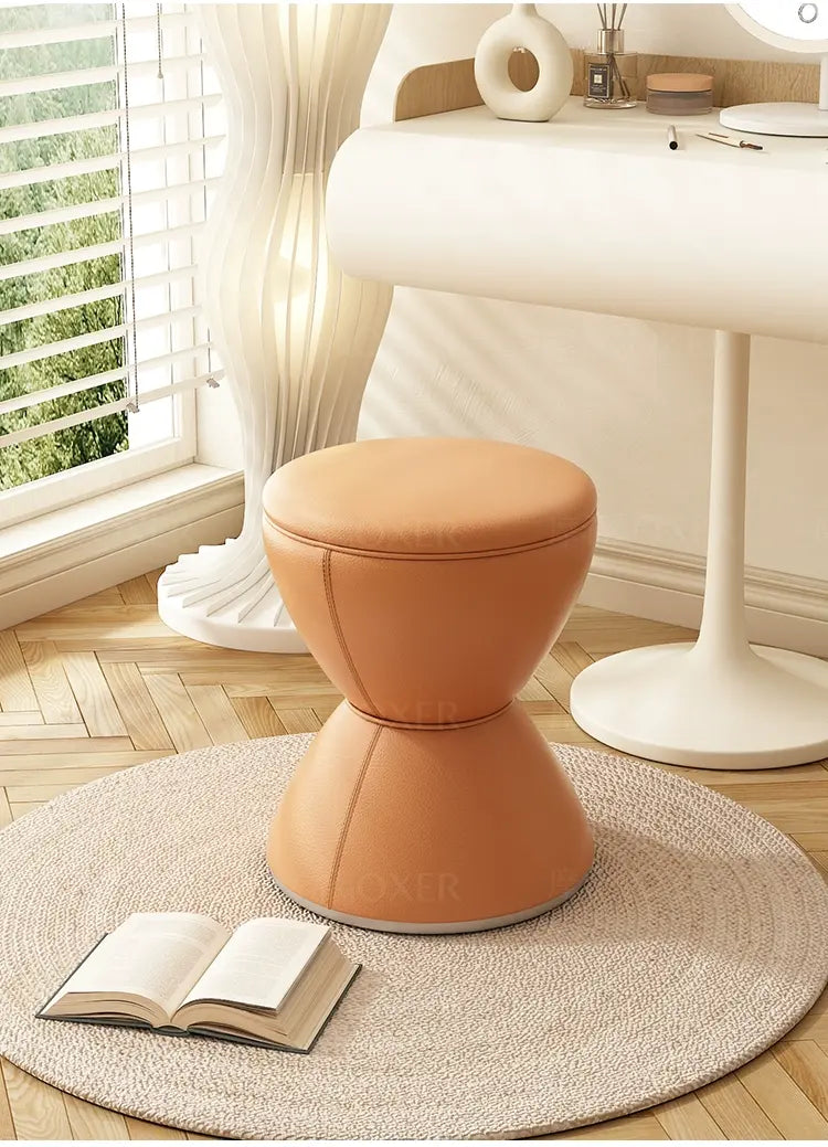 MOXER Elowen Elegant Solid Wood Rotating Dressing Stool from MOXER