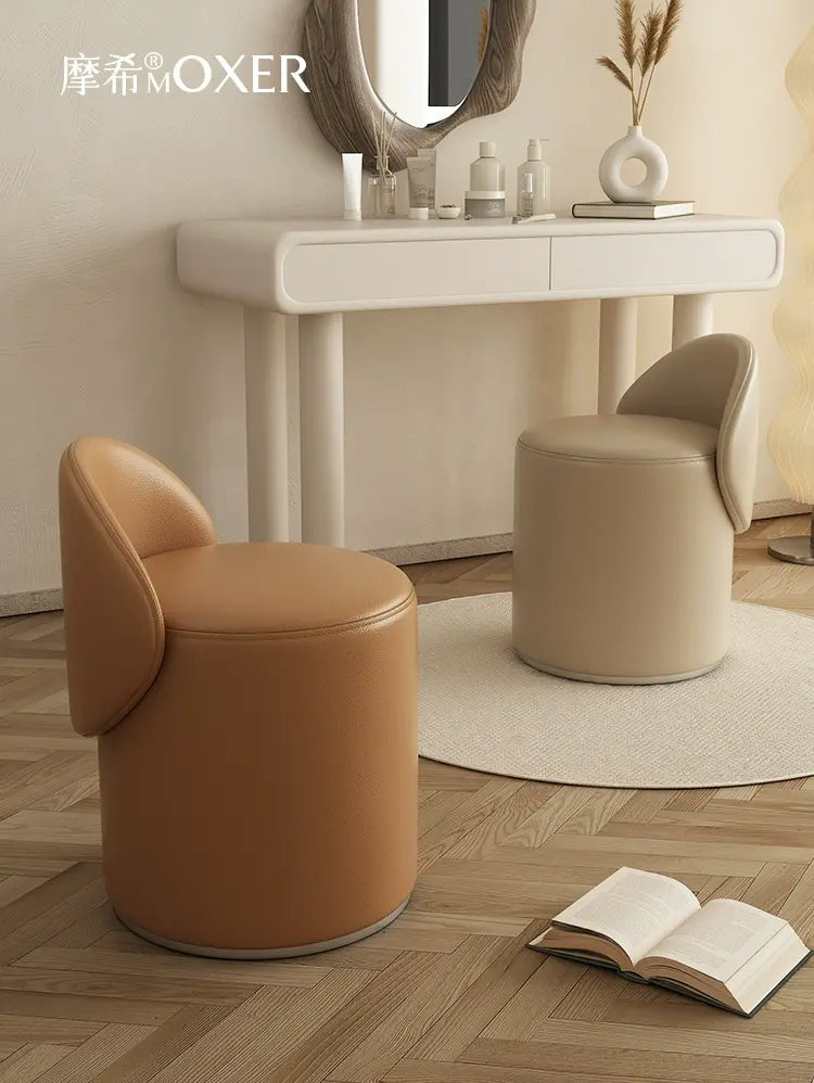 MOXER Elowen Luxurious Leather Makeup Stool from MOXER