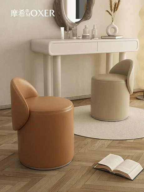 MOXER Elowen Luxurious Leather Makeup Stool from MOXER
