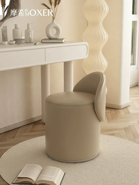 MOXER Elowen Luxurious Leather Makeup Stool from MOXER