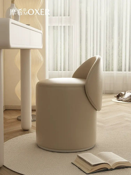 MOXER Elowen Luxurious Leather Makeup Stool from MOXER