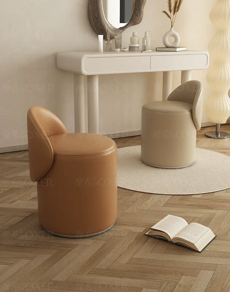 MOXER Elowen Luxurious Leather Makeup Stool from MOXER