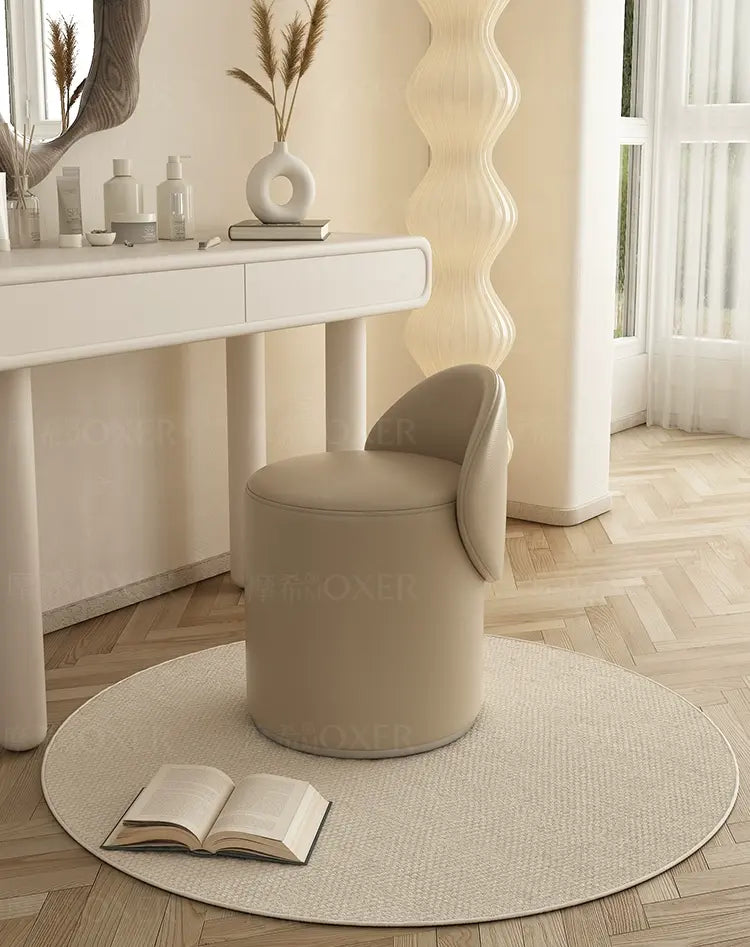 MOXER Elowen Luxurious Leather Makeup Stool from MOXER