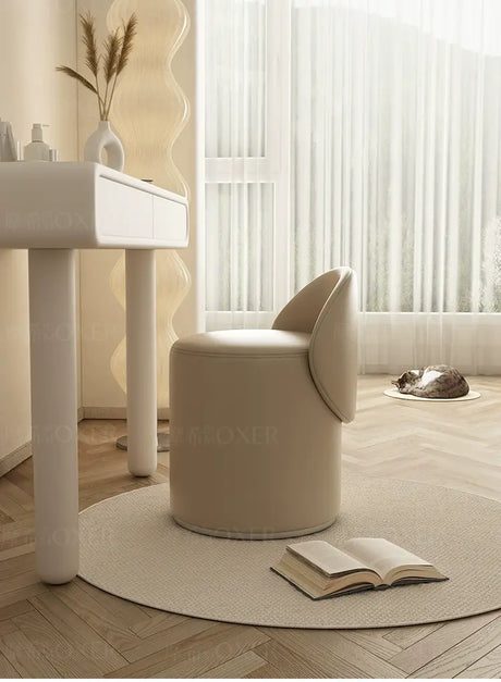 MOXER Elowen Luxurious Leather Makeup Stool from MOXER