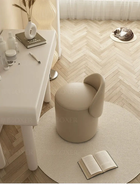 MOXER Elowen Luxurious Leather Makeup Stool from MOXER