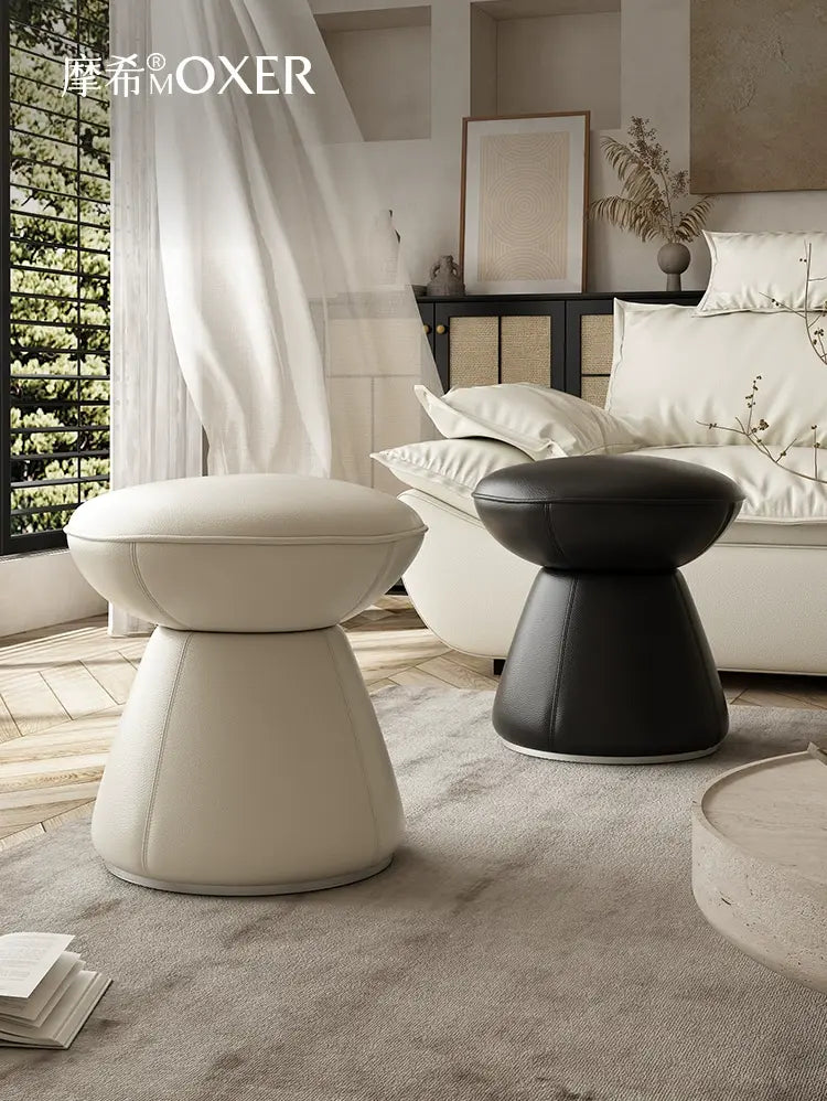 MOXER Elowen Premium Swivel Solid Wood Makeup Stool from MOXER