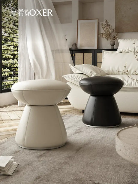 MOXER Elowen Premium Swivel Solid Wood Makeup Stool from MOXER