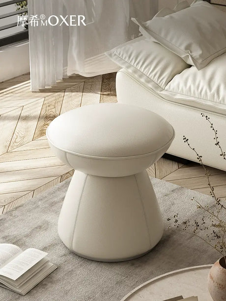 MOXER Elowen Premium Swivel Solid Wood Makeup Stool from MOXER