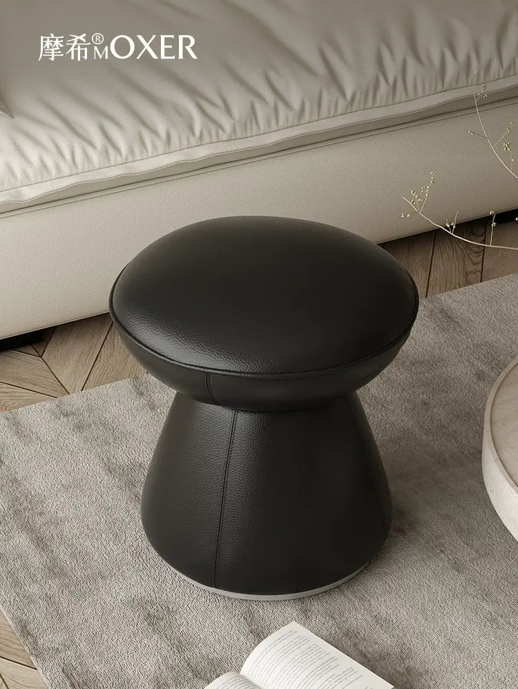 MOXER Elowen Premium Swivel Solid Wood Makeup Stool from MOXER