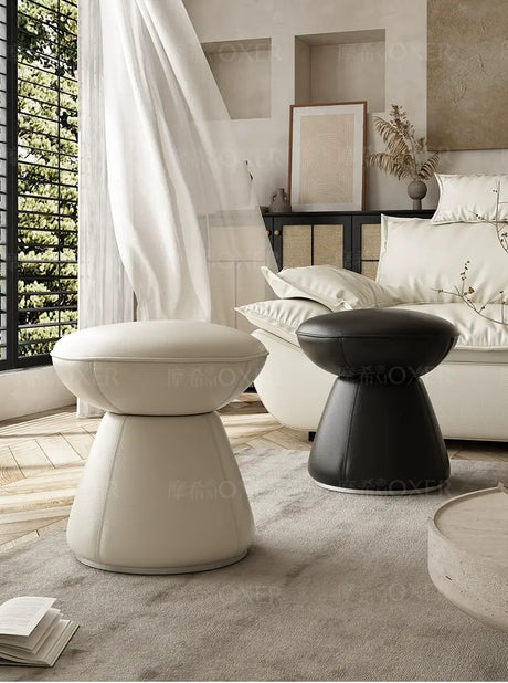 MOXER Elowen Premium Swivel Solid Wood Makeup Stool from MOXER