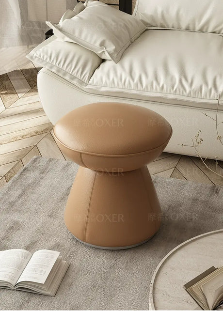 MOXER Elowen Premium Swivel Solid Wood Makeup Stool from MOXER
