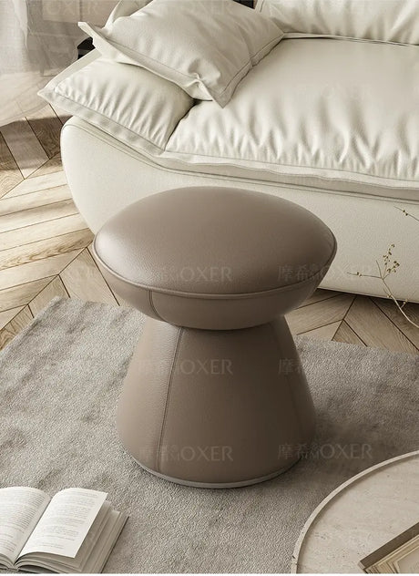 MOXER Elowen Premium Swivel Solid Wood Makeup Stool from MOXER