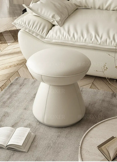 MOXER Elowen Premium Swivel Solid Wood Makeup Stool from MOXER