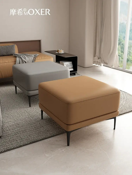 MOXER Juniper High-End Leather Footstool from MOXER