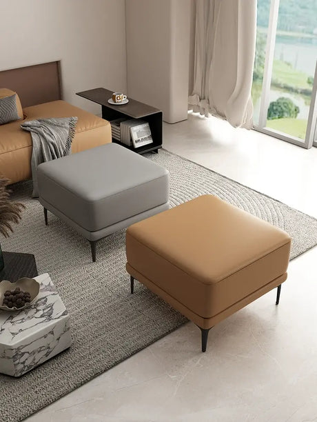 MOXER Juniper High-End Leather Footstool from MOXER