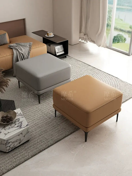 MOXER Juniper High-End Leather Footstool from MOXER