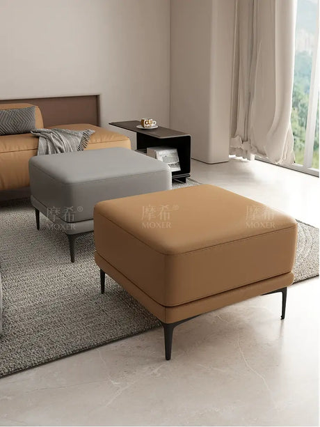 MOXER Juniper High-End Leather Footstool from MOXER